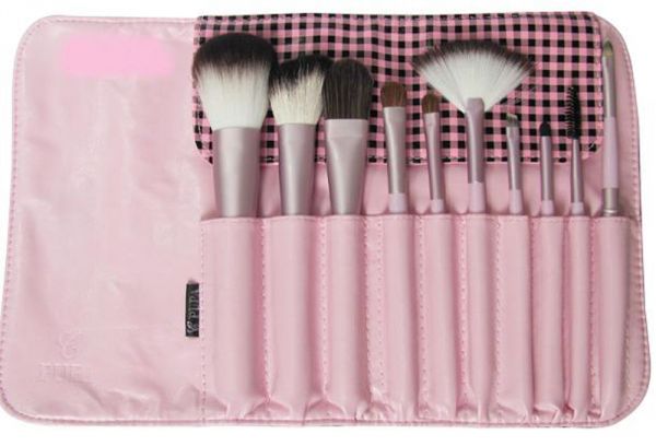 Kit com 10 Pincéis rosa